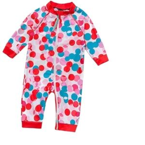 Girl’s 4T Long Sleeve UPF 50+ Sun Protection One Piece Bathing Suit Rash Guard